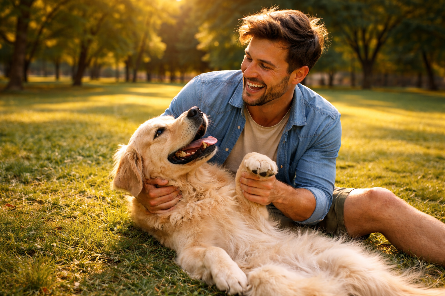 Persona abrazando a su perro